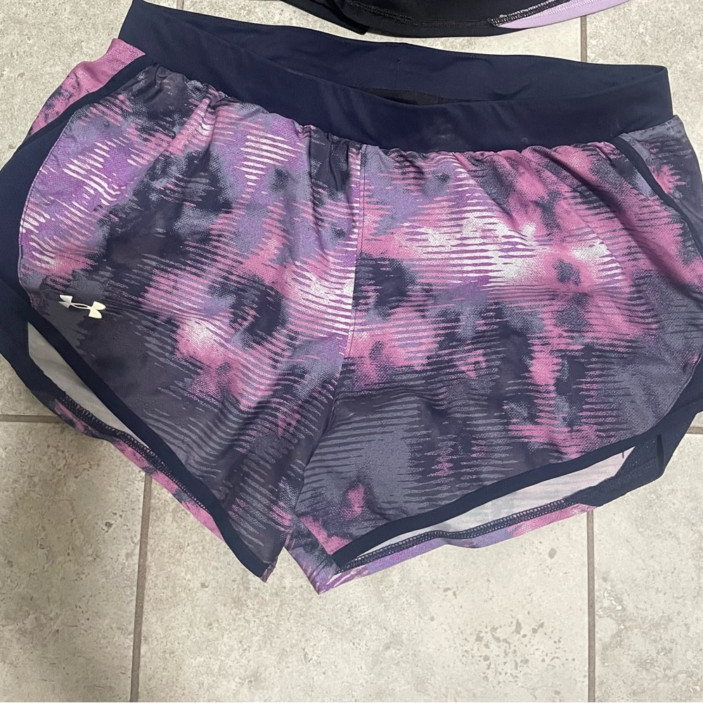 Under Armour Pink and Purple HeatGear Shorts